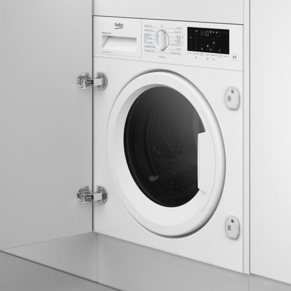 Beko WDI85DAW_IT bPRO 500 Lavasciuga da incasso cm. 60, capacità 8 kg, 1400 giri, ProSmart Inverter, SteamCure