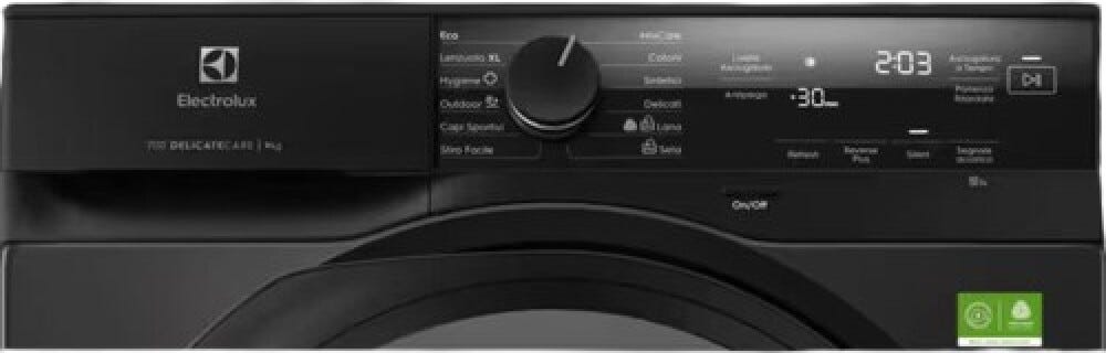 Electrolux EW7H49B Serie 700 DelicateCare Asciugatrice a pompa di calore , 9 kg, Classe C, nero