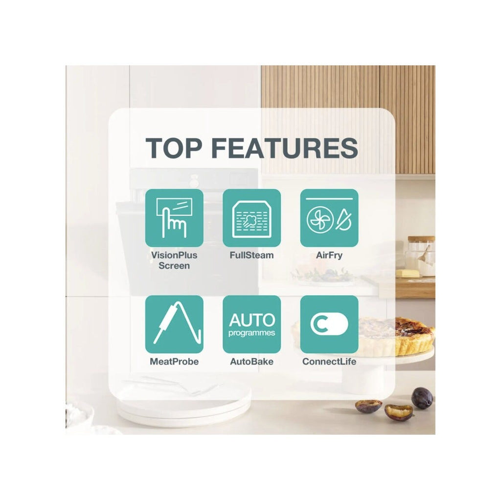 Gorenje BFS6148B G800 Forno elettrico cm. 60, capacità 77 litri, AirFry, Pizza, MultiFlow 360°, nero