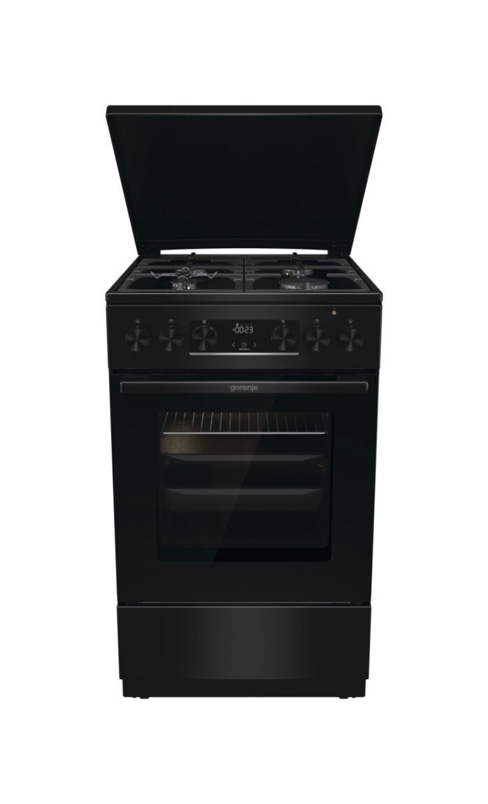Gorenje GK5C42BF G600 Cucina da accosto cm. 50, capacità 70 litri, piano gas con griglie in ghisa, nero