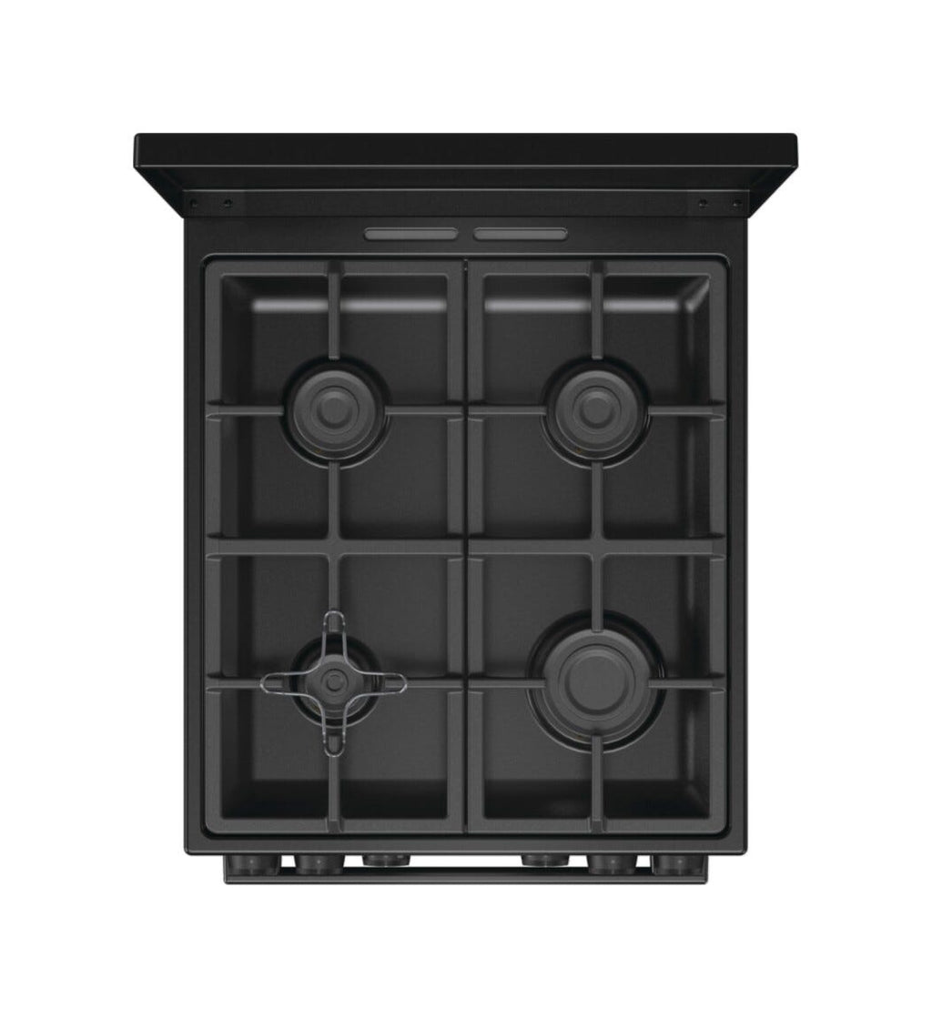 Gorenje GK5C42BF G600 Cucina da accosto cm. 50, capacità 70 litri, piano gas con griglie in ghisa, nero