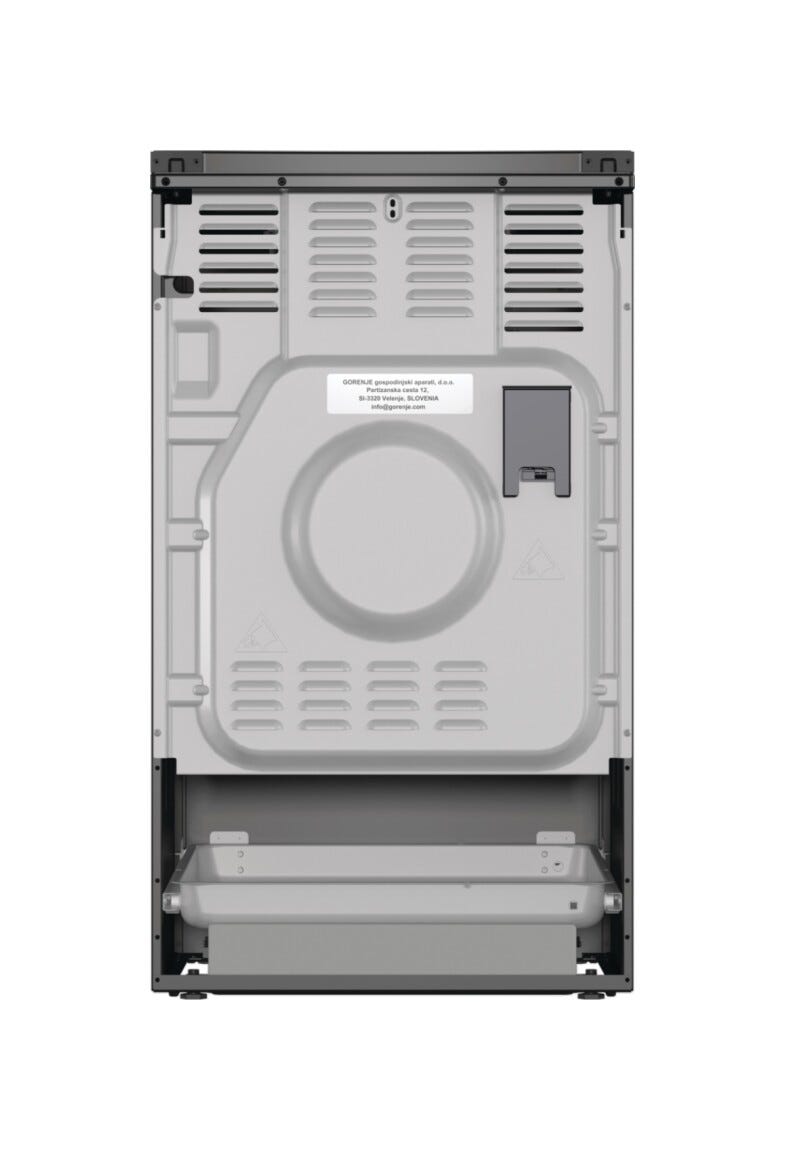 Gorenje GK5C42BF G600 Cucina da accosto cm. 50, capacità 70 litri, piano gas con griglie in ghisa, nero