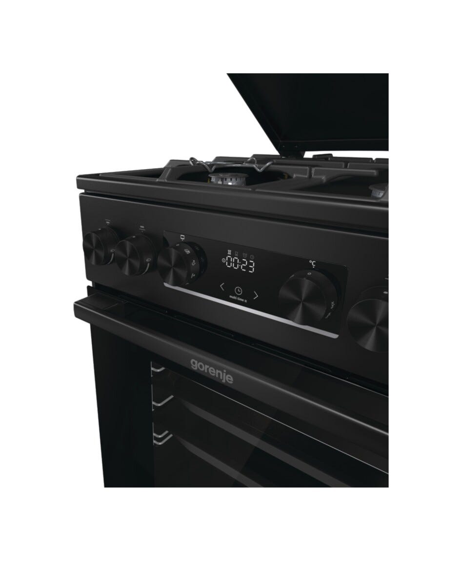 Gorenje GK5C42BF G600 Cucina da accosto cm. 50, capacità 70 litri, piano gas con griglie in ghisa, nero