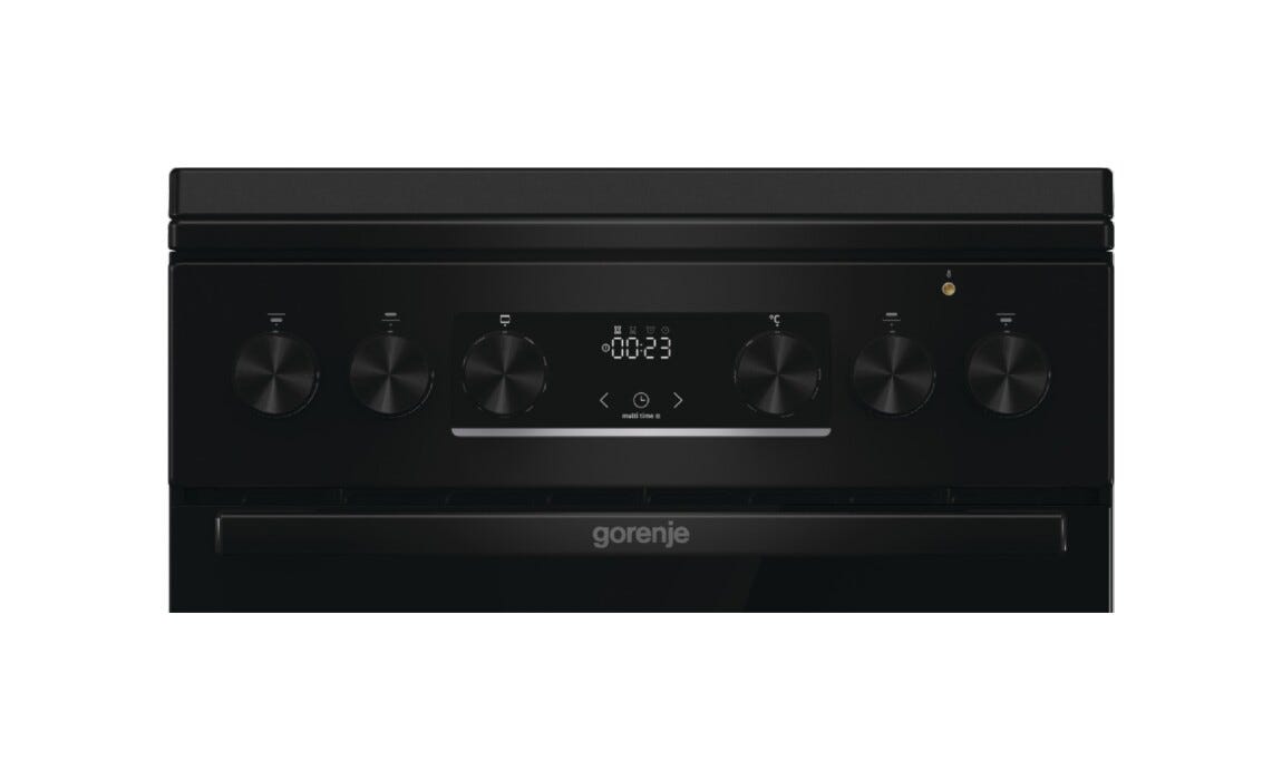 Gorenje GK5C42BF G600 Cucina da accosto cm. 50, capacità 70 litri, piano gas con griglie in ghisa, nero