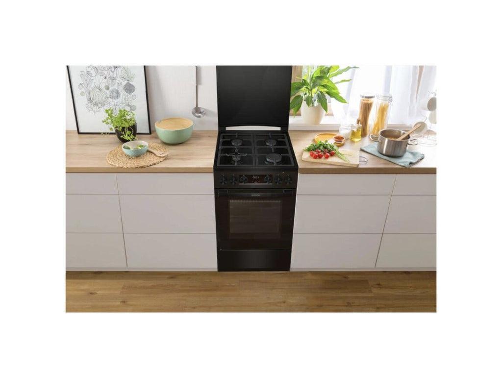 Gorenje GK5C42BF G600 Cucina da accosto cm. 50, capacità 70 litri, piano gas con griglie in ghisa, nero