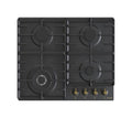 Gorenje GW642CLB Piano cottura a gas cm. 60, 4 fuochi, griglie in ghisa, accensione integrata, nero