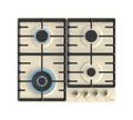 Gorenje GW642CLI Piano cottura a gas cm. 60, 4 fuochi, griglie in ghisa, accensione integrata, crema