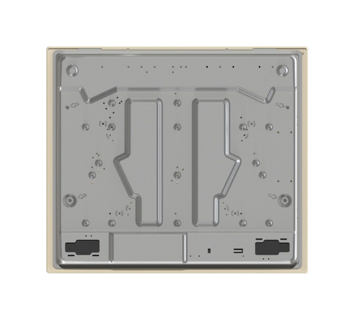 Gorenje GW642CLI Piano cottura a gas cm. 60, 4 fuochi, griglie in ghisa, accensione integrata, crema