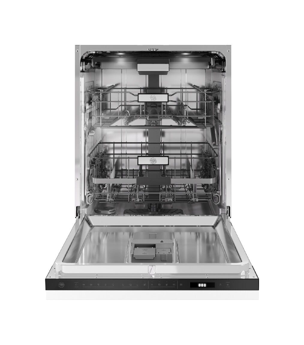 Bertazzoni DW60S3IBPSS Professional Lavastoviglie da incasso 60 cm, 14 coperti, 3 cestelli, motore Inverter DualSmart Brushless, cerniere sliding