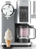 Ninja NC701EU CREAMI Scoop & Swirl Gelatiera, 2 contenitori da 480 ml, 13 programmi, tecnologia Soft Serve, argento