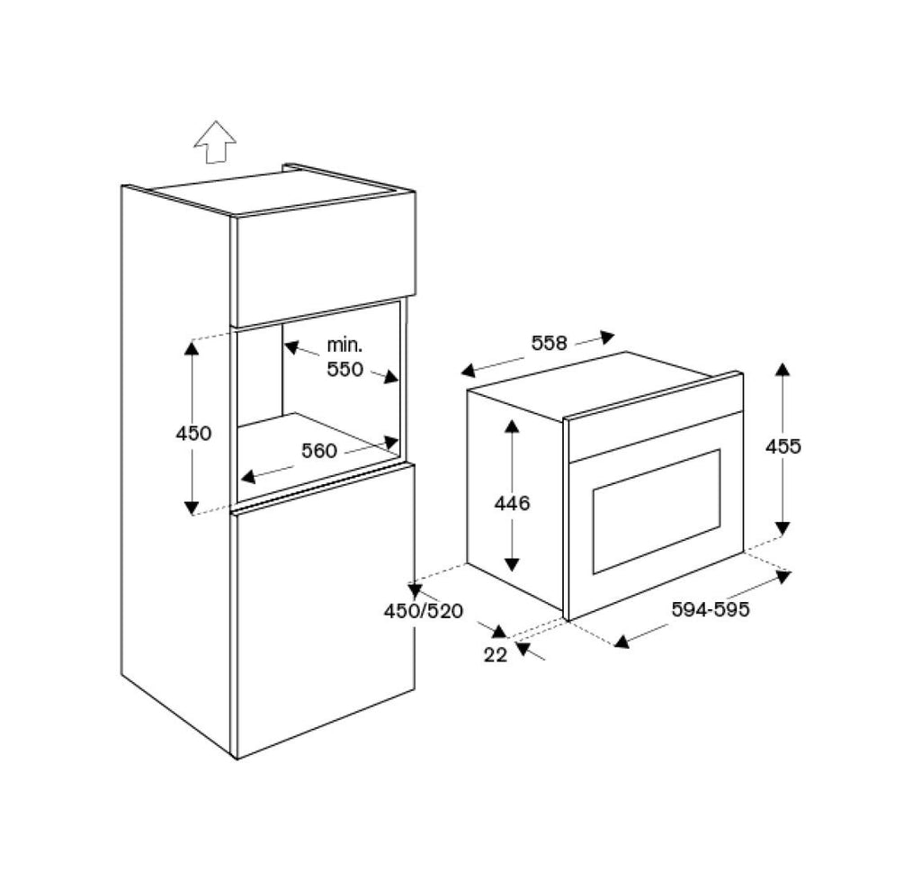 Bertazzoni FMOD4077MTM3 Modern Forno a microonde combinato 60x45 cm, 38 L, Display Touch TFT, 7 funzioni, bronzo specchio