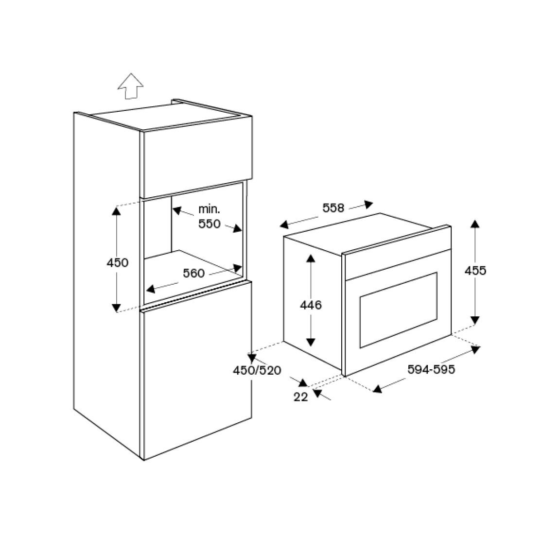 Bertazzoni FMOD4077MTM3 Modern Forno a microonde combinato 60x45 cm, 38 L, Display Touch TFT, 7 funzioni, bronzo specchio