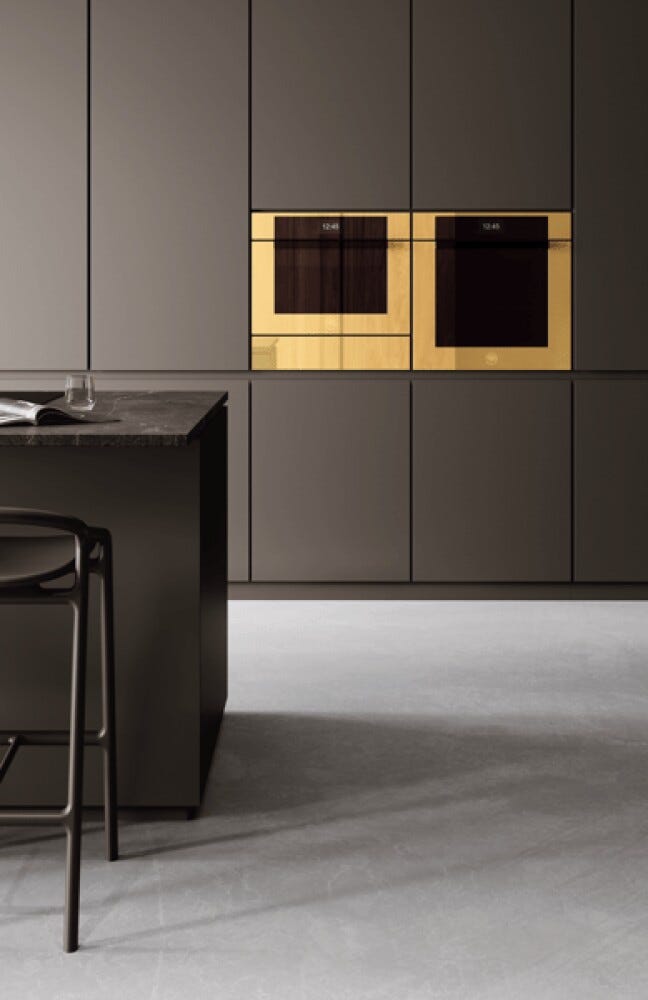 Bertazzoni FMOD6117CTG3 Modern Forno elettrico pirolitico 60 cm, 76 L, Total Steam, Pirolitico, Air Fry, oro specchio