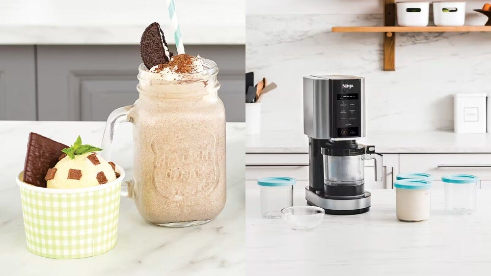 Ninja NC302EU Creami Gelatiera, con 2 vasetti per dessert, 7 programmi, per gelato, yogurt, sorbetto e molto altro
