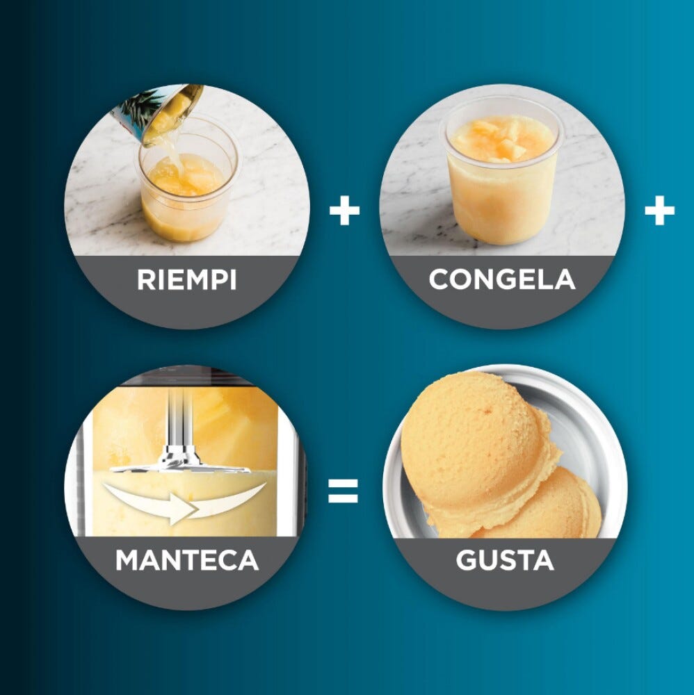 Ninja NC302EU Creami Gelatiera, con 2 vasetti per dessert, 7 programmi, per gelato, yogurt, sorbetto e molto altro