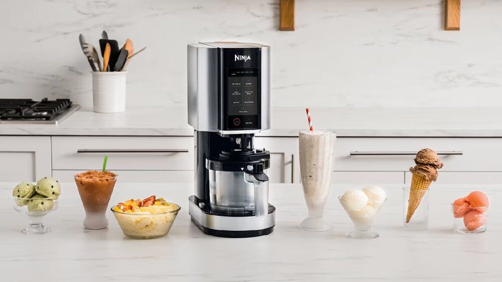 Ninja NC302EU Creami Gelatiera, con 2 vasetti per dessert, 7 programmi, per gelato, yogurt, sorbetto e molto altro