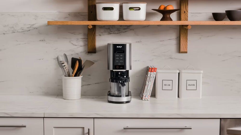 Ninja NC302EU Creami Gelatiera, con 2 vasetti per dessert, 7 programmi, per gelato, yogurt, sorbetto e molto altro