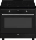 Smeg CX91IMBL Classica Cucina da accosto cm. 90x60, 1 forno termoventilato, 4 zone induzione, pulizia idrolitica, nero