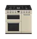 Smeg CX93GMCR Concerto Cucina da accosto cm. 90x60, 3 forni elettrici, 5 zone cottura a gas, panna