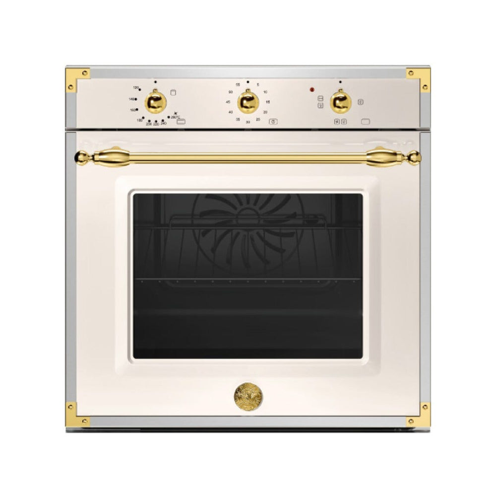 Bertazzoni F605HERGKAG Heritage Forno a gas 60 cm, 76 L, forno a gas con grill, 5 funzioni, avorio / oro