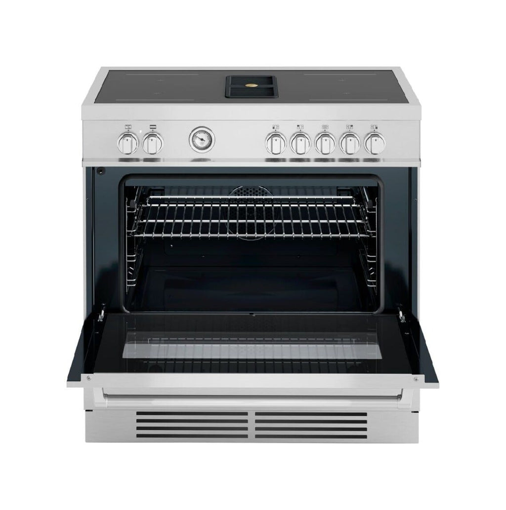 Bertazzoni MASCH94I1EXT Master Cucina da accosto 90 cm, piano a induzione, forno 103 L e cappa integrata, inox