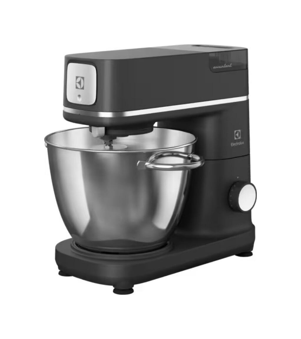 Electrolux E6KM1-8BPT Serie 800 Assistent Impastatrice planetaria, 1200W, Doppia ciotola, Nero