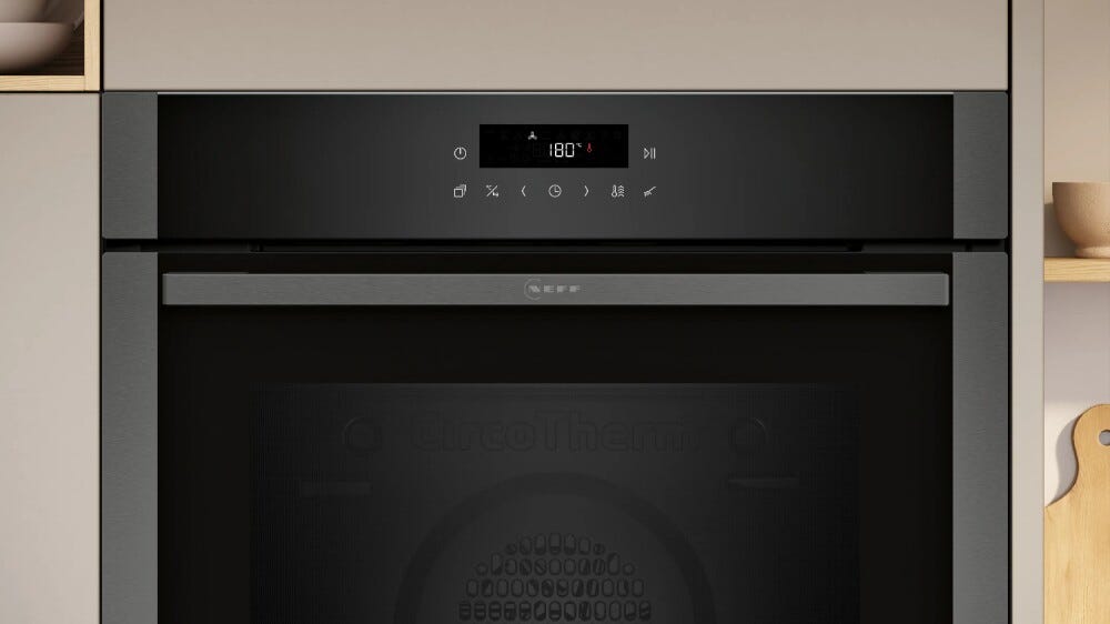 Neff B2ACJ7AG0 N30 Forno elettrico pirolitico 71 l, Air Fry, Graphite Grey, Classe A+, grigio grafite