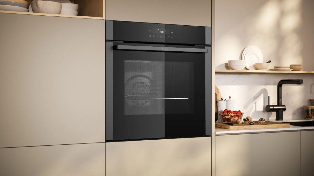 Neff B2ACJ7AG0 N30 Forno elettrico pirolitico 71 l, Air Fry, Graphite Grey, Classe A+, grigio grafite