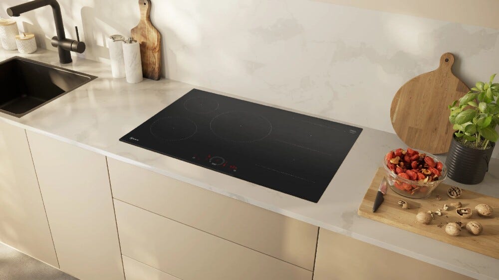 Neff T58FHW1L0 N70 Piano cottura a induzione 80 cm, CombiInduction, Twist Touch, Home Connect, vetroceramica nero