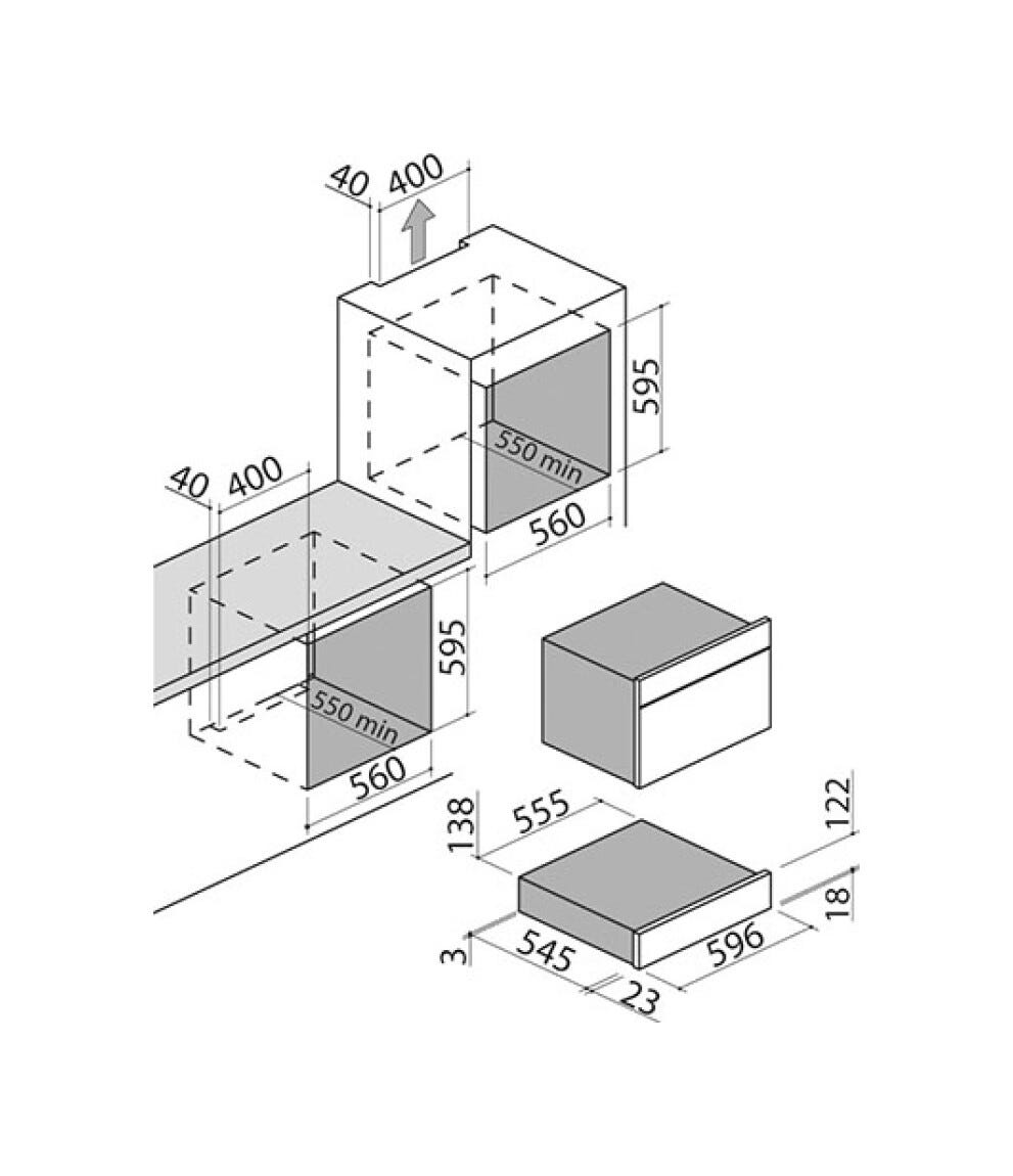 Barazza 1CEEVG Icon Glass Cassetto scaldavivande preriscaldamento e mantenimento calore, vetro nero