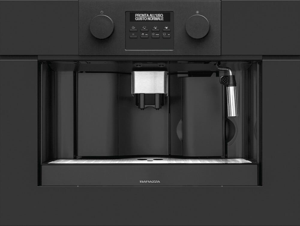 Barazza 1CFEVEN Icon Exclusive Macchina del caffè espresso automatico integrato, cappuccino professionale, nero