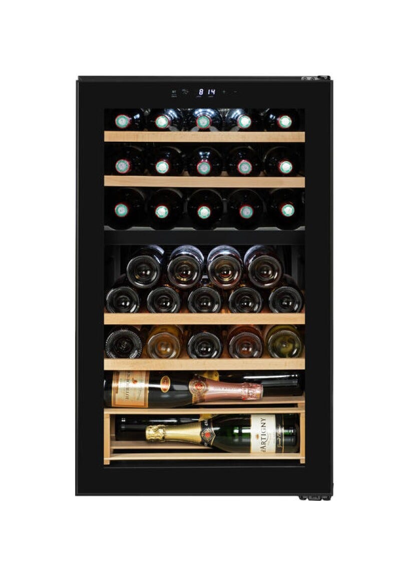 Avintage CEPAGE33DZ Cantina vini a doppia zona 33 bottiglie, doppia temperatura 5-20 °C, ripiani in legno