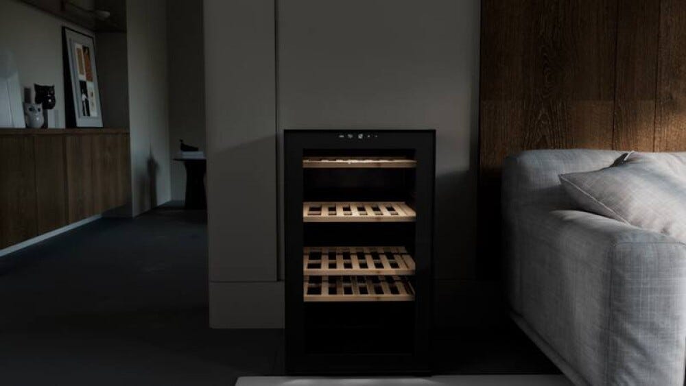 Avintage CEPAGE33DZ Cantina vini a doppia zona 33 bottiglie, doppia temperatura 5-20 °C, ripiani in legno