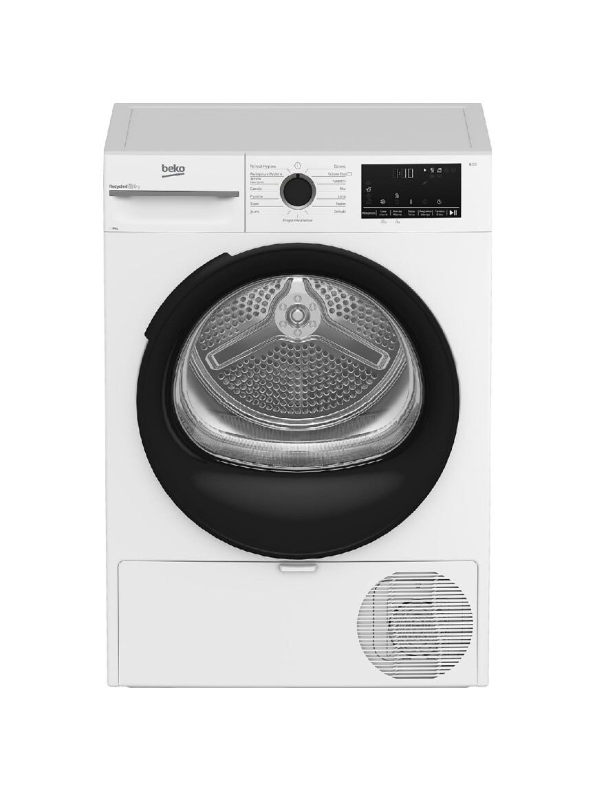 Beko MWBMT481BI_IT b300 Asciugatrice cm. 60, capacità 8 kg, pompa di calore, OptiSense®, bianco