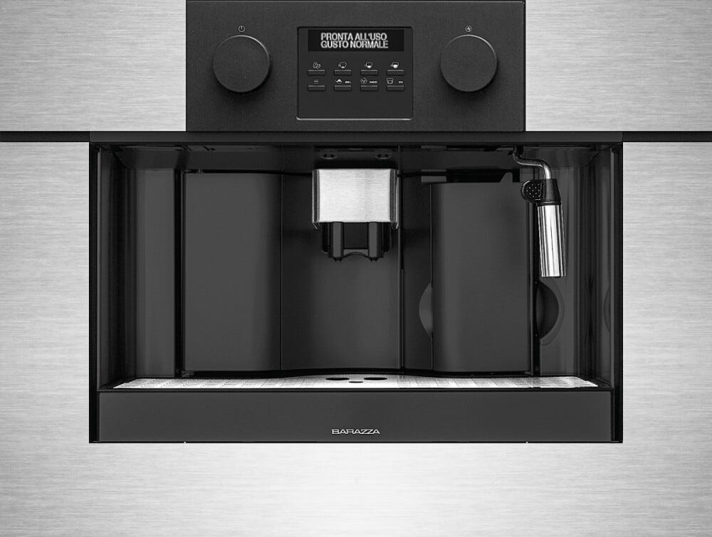 Barazza 1CFEVS Macchina caffè da incasso 5 intensità, 3 quantità, serbatoio 1,8 L, 15 bar, inox satinato