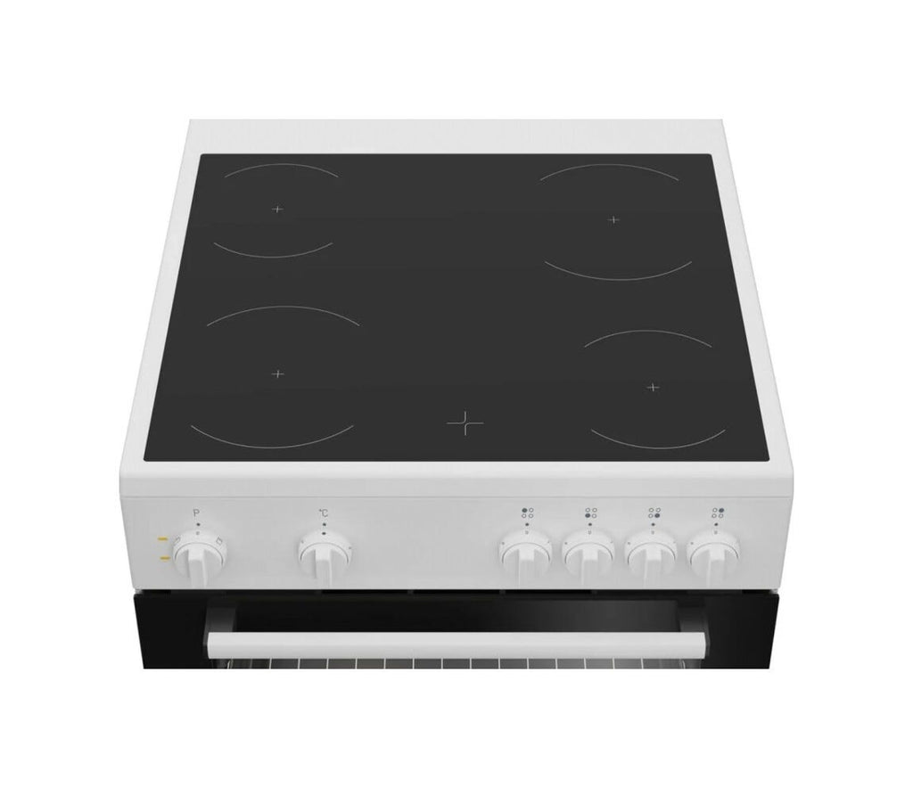 Beko FBS67000WD Cucina da accosto cm. 60, 4 zone in vetroceramica, forno 73 litri, 4 funzioni, SteamShine®, bianco