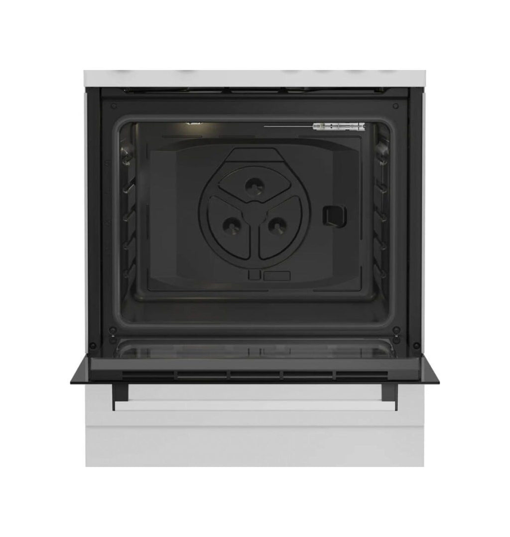 Beko FBS67000WD Cucina da accosto cm. 60, 4 zone in vetroceramica, forno 73 litri, 4 funzioni, SteamShine®, bianco