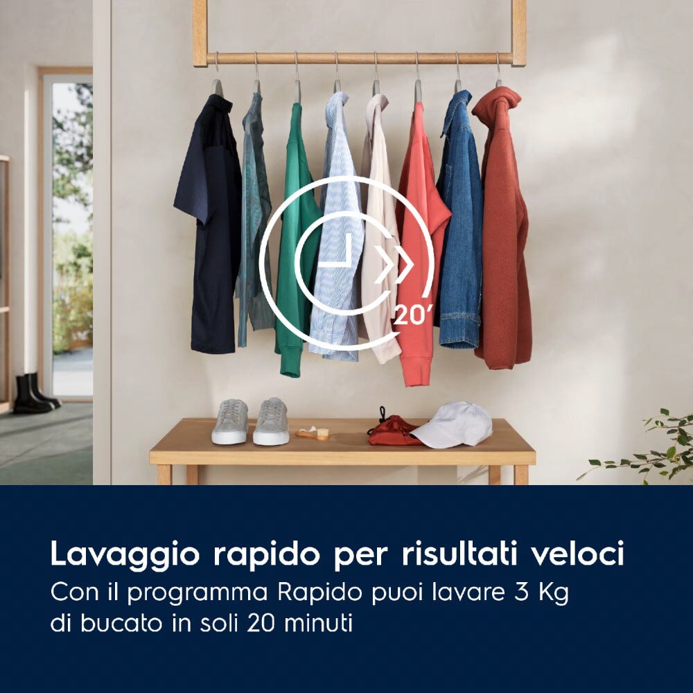 Electrolux EW6FM29G serie 600 SensiCare Lavatrice a carica frontale, 9 kg, 1400 giri, Classe A