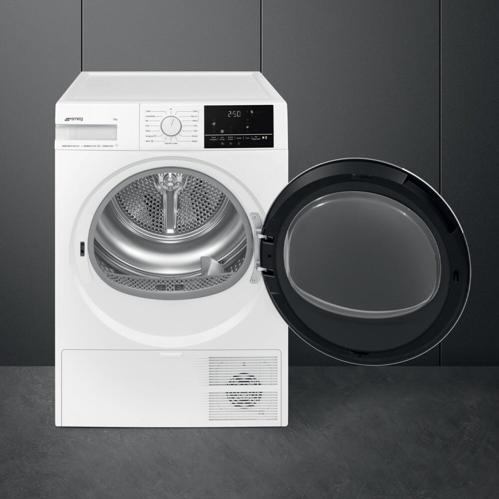 Smeg DN10SEC Asciugatrice a pompa di calore, cm. 60, capacità 10 kg, Tecnologia Steam Energy, bianco