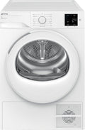 Smeg DRC08EE Asciugatrice slim a pompa di calore, cm. 60, profondità 46 cm, capacità 8 kg, funzione Anti-Piega, bianco