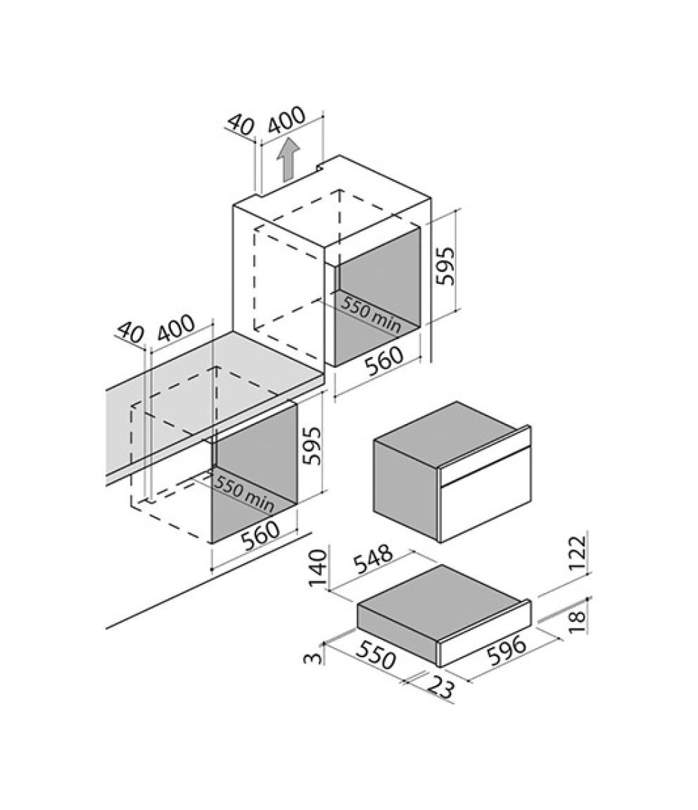 Barazza 1CSEVEN Icon Exclusive Cassetto sottovuoto da incasso, 3 livelli, display Touch Control, nero