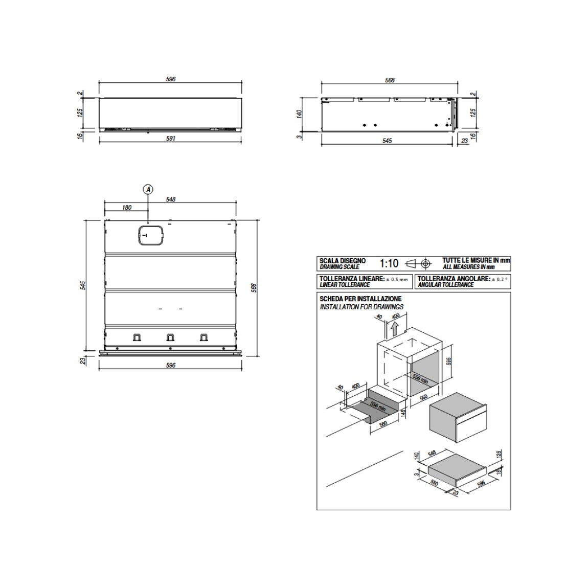 Barazza 1CSEVEN Icon Exclusive Cassetto sottovuoto da incasso, 3 livelli, display Touch Control, nero