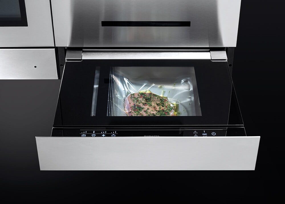Barazza 1CSEVS Icon Steel Cassetto sottovuoto da incasso con Touch Control, inox