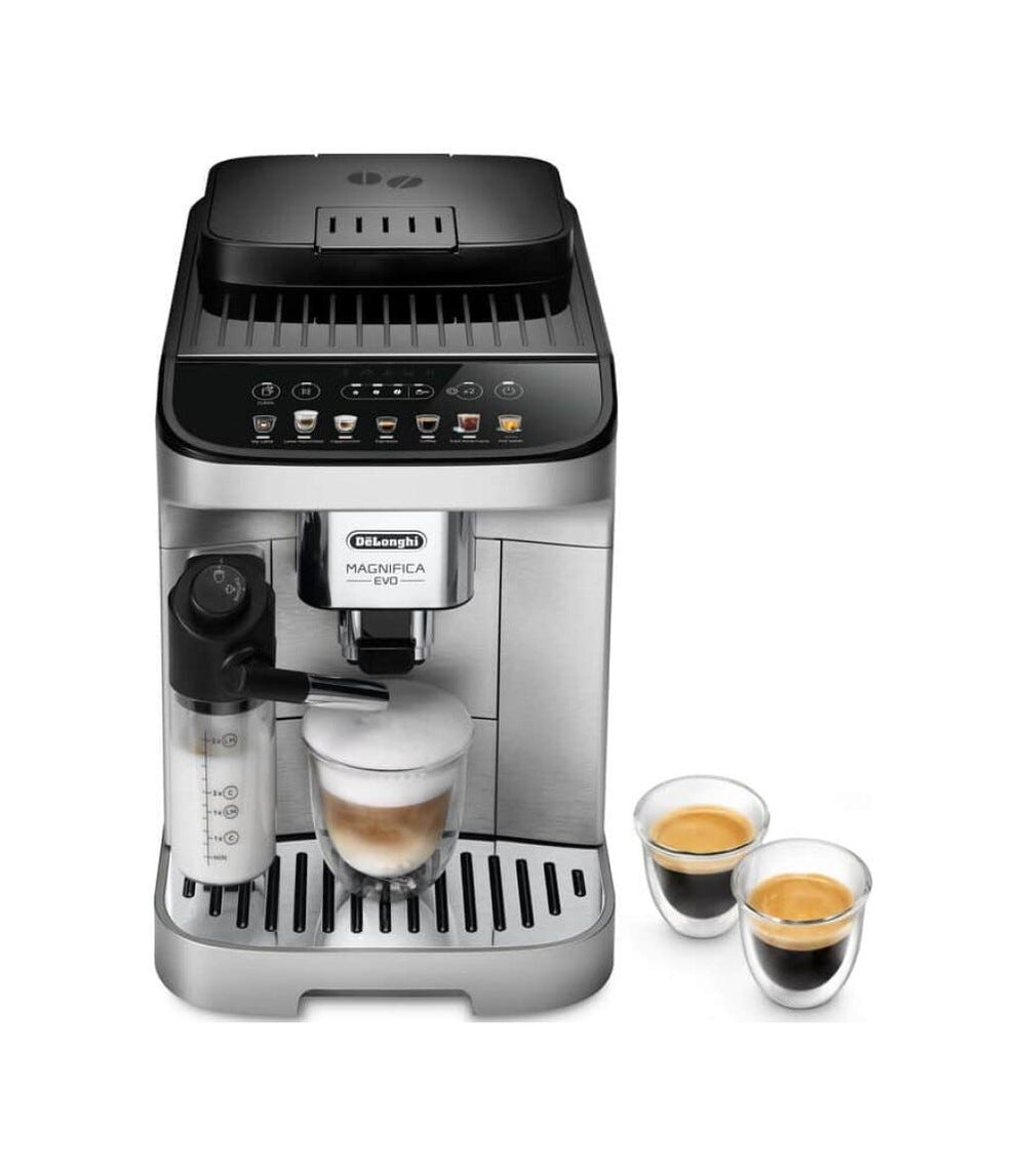De Longhi ECAM290.85.SBX EX:1 Magnifica Evo Macchina da caffè, 7 bevande one-touch, LatteCrema Hot, 15 bar, serbatoio chicchi 250 g, nero/argento