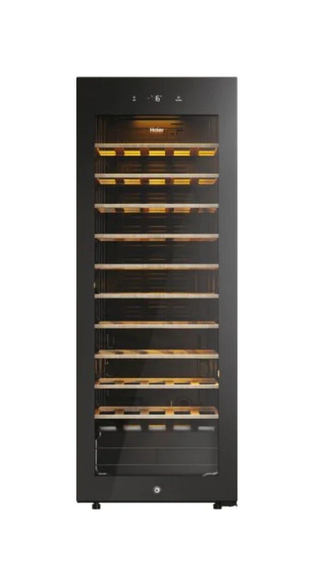 Haier HWS58GGH1 Serie 3 Cantinetta vino cm. 48, capacità 58 bottiglie, vetro anti‑UV, Wi‑Fi hOn, nero