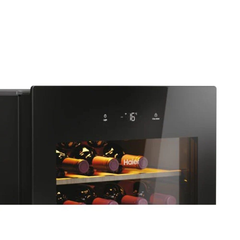 Haier HWS58GGH1 Serie 3 Cantinetta vino cm. 48, capacità 58 bottiglie, vetro anti‑UV, Wi‑Fi hOn, nero