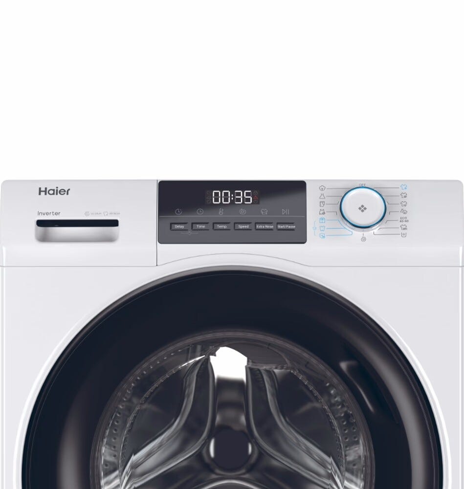 Haier HW110-BP14929A-S I-Pro Serie 1 Lavatrice cm. 60, capacità 11 kg, 1400 giri, Inverter AI Power Drive, igiene ABT®, bianco