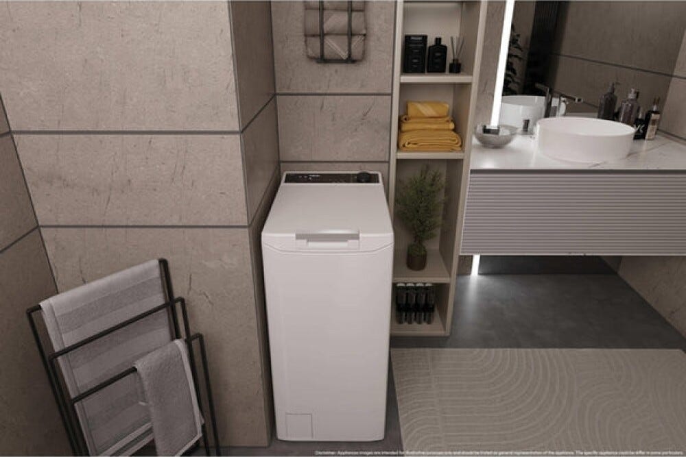 Haier THASN276TM7-S Lavatrice a carica dall'alto cm. 60, capacità 7 kg, 1200 giri, Inverter BPM, Wi-Fi + Bluetooth, bianco