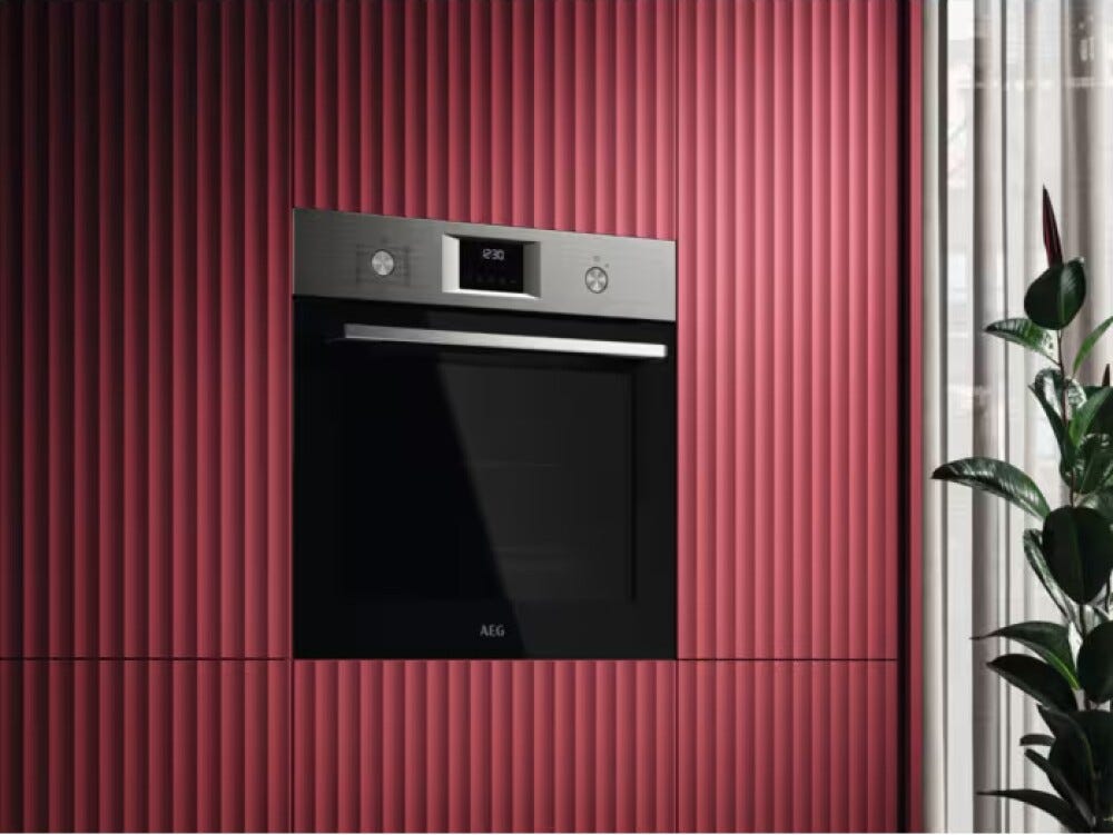 AEG OU5PB40SM serie 5000 SurroundCook Forno elettrico multifunzione, cm. 60, 72 litri, pirolitico, Classe A++, inox anti-impronta