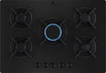 Electrolux KGG753723L Serie 700 Gas on Glass Piano cottura a Gas, 74 cm, 5 Fuochi, Vetro temperato nero, StepPower